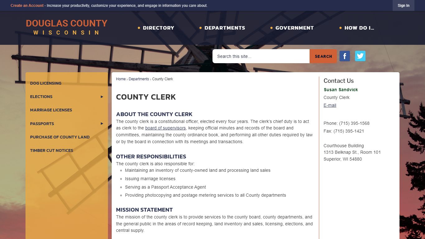 County Clerk | Douglas County, WI - Official Website